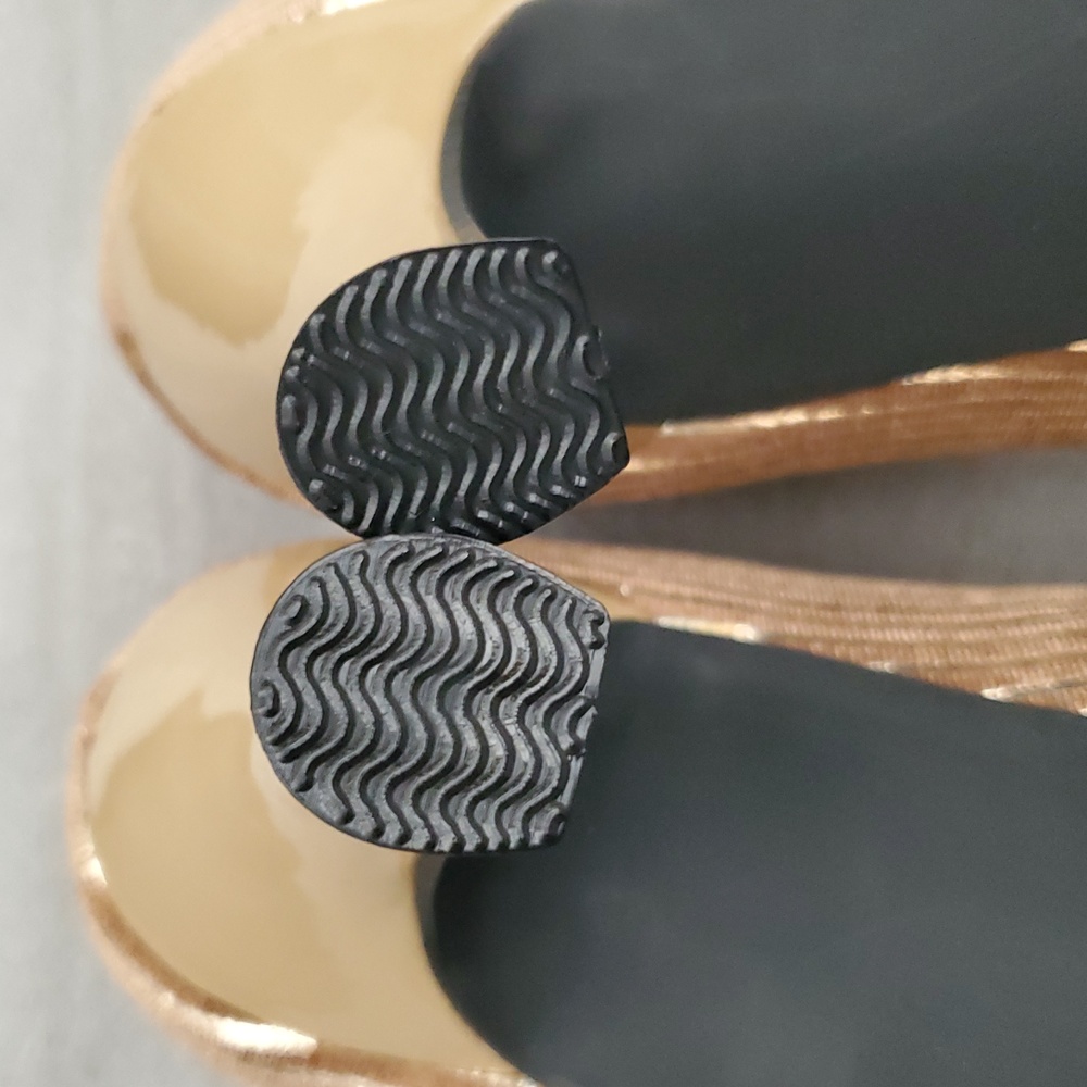 ๐๏ธ BELLINI Zesty Cord Tan Faux Leather Corduroy Gold Striped Pumps SIZE: 10W - Picture 9 of 14